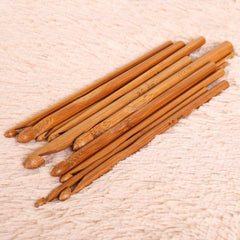 SYGA 12 Sizes Set Wooden Handle Crochet Hooks 3mm-10mm Knitting Tool