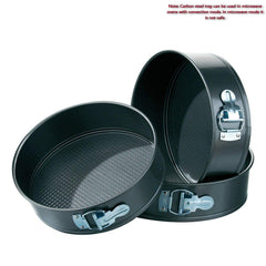 SYGA 3Pcs Non-Stick Springform Cake Pan, Baking Tray,Round, 18/20/22cm,Black