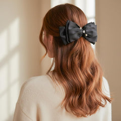 MOMISY Bow Shaped Hair Clip, Hair Accessories for Women and Girls (3LayerBow Black, Free)