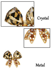 SYGA Brooch FULLTIE Pin Fashion Crystal Rhinestone Jewellery Pin Vintage Accessories Decoration Clothing Bouquet Brooches for Bridal Women Girl (GOLDEN)