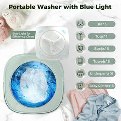 Semi Automatic FoldIng 10L Small Mini WashIng MachIne With Dryer Deep CleanIng For Underwear WashIng MachIne (C1)