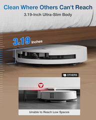 ECOVACS Deebot T50 PRO Omni 2 In 1 Robot Vacuum Cleaner & Mop,2025 Launch,15000 Pa Suction,6400 Mah Battery,8.1Cm Ultra-Thin,Zerotangle 2.0,AIVI 3.0 Obstacle Avoidance,Auto Wash/Dry/Refill,320 Mins