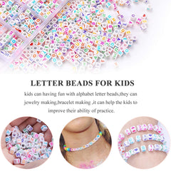 SYGA Beads for Kids Crafts Children's Jewelry Making Kit DIY Bracelets Necklace Hairband and Rings Craft Kits Birthday for 4, 5, 6, 7-Year-Old Little Girls-Multicolor (Design-1)