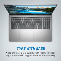 Dell 15, AMD Ryzen 5-7530U Processor, 16GB RAM, 512GB SSD, FHD IPS 15.6"/39.62 cm 120Hz Display, Windows 11, MSO'24, Platinum Silver, 1.67kg, Standard Keyboard, 15 Month McAfee, Thin & Light Laptop