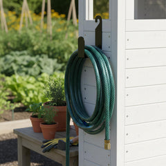 STANSY Wall Mounted Garden Hose Hanger | Plastic Hose Holder for Water Pipe Storage | Heavy Duty Hose Stand for Garden, Balcony & Terrace