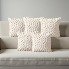 MOMISY Corduroy Cushion Throw Pillow Covers, Diamond, 45 x 45 cm, 18 x 18 inch (5, Beige5)