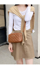 SYGA ladies Bag Christmas White Shoulder Bag Rhombus Crossbody Bag Fashionable Bag For Women