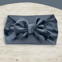 SYGA Baby Headbands Soft Velvet Bow Strechable Hairbands Newborn Infant Toddlers Kids 0-3 Years (Cream)