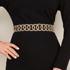 SYGA Women's Metal Waist Chain Round Design Waist Size 24 Inch to 35 Inch