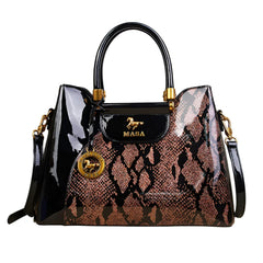 SYGA Women's Tote Bag – Floral Print & Embossed, Spacious Daily Shoulder Bag with Zipper Pockets and Cover Closure