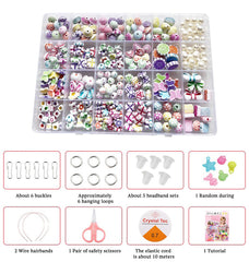 SYGA Beads for Kids Crafts Children's Jewelry Making Kit DIY Bracelets Necklace Hairband and Rings Craft Kits Birthday for 4, 5, 6, 7-Year-Old Little Girls-Multicolor (DIYBeadsSet-12)