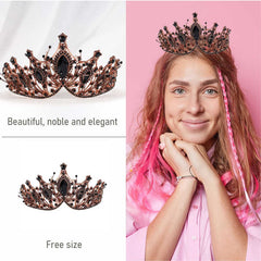 SYGA Crown Queen Rose Flower Tiaras Princess Hair Jewelry Headbands for Party Engagement Wedding (Crown-A0075)