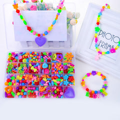 SYGA Beads for Kids Crafts Children's Jewelry Making Kit DIY Bracelets Necklace Hairband and Rings Craft Kits Birthday for 4, 5, 6, 7-Year-Old Little Girls-Multicolor (DIYBeadsSet-17)