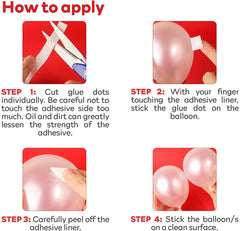 SYGA Balloon Glue Point Dots Clear 2Pcs Removable Glue Dots Roll(100 Points) Balloons Arch Tape Adhesive Craft Tape Dots for Party Balloons, Birthday, Baby Shower, Wedding Decoration, and Scrapbooking