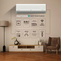 IFB 2025 Model Silver Plus Smart Series 1 Ton 3 Star In-built Wifi Split AC with HD Compressor, AI, Dual Gold Fin & 8-in-1 Flexi Mode - White (CI133SL11SGM1, Copper Condenser)