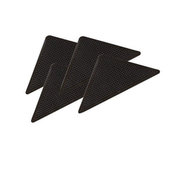 SYGA 4 Pieces Black Rug Gripper -Anti Curling Non Slip Area Reusable Carpet Sticker