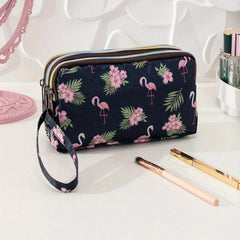 MOMISY Women's Girls Clutch | Zipper | Ladies Purse Wallet Girls (Flamingo)