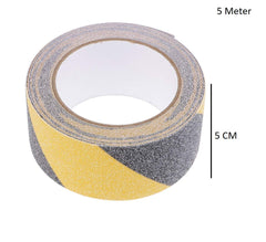 SYGA Non Slip Safety Grip Tape for Stairs Steps 5 cm Wide and 5 Meter Long - Indoor Outdoor Non Skid Friction Abrasive Adhesive_Yellow&Black