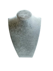 SYGA Ice Grey Velvet Necklace Pendant Chain Jewelry Bust Display Holder Stand for Women (29 x 17 cm)