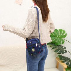 MOMISY Women Mobile Messenger Bag Ladies Nylon Shoulder Cross Body Long Strap Travelling, Work