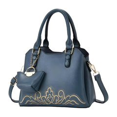 SYGA 2 Piece Women's Western-Style Embroidered Handbags With mini pouch, Shoulder & Messenger Bag for Daily Use