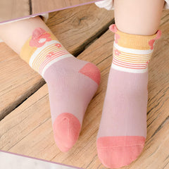 MOMISY 5 Pairs Baby Girl Boys Tube ankle Socks for Baby Girl BoysToddlers Infant kids (Cute Rabbit, 3 Year to 5 Year)