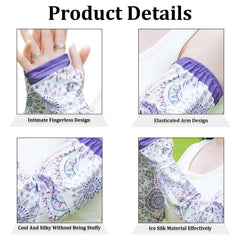 MOMISY UV Sun Protection Arm Sleeves with Thumb Hole Sun Protection Hand Cover for Running and Cycling for Women, Loose-Fit Cooling Cover, 1 Pair (Purple)
