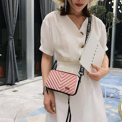 SYGA Women’s Crossbody Bag, Small PVC Shoulder Bag Travel Makeup,Cosmetic Small Bag (Pink)