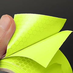 SYGA 3 Meter Reflective Warning Tape Sticker, High Visibility Safety Honeycomb Conspicuity Tapes(Fluorescent Green)