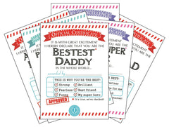 SYGA 6 Pcs Personalised Card Gift Certificates for Family Member