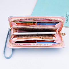 MOMISY Women's Girls PU Leather Party Wedding Clutch | Zipper | Ladies Purse Wallet Girls (Pink)