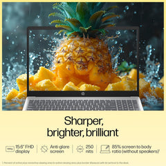 HP 15, Ryzen 5 7530U Laptop (8GB DDR4,512GB SSD) Anti-Glare,15.6''/39.6cm, FHD, Win11, M365 Basic(1yr),Office Home24, Silver,1.59kg, Radeon Graphics, Camera w/Privacy Shutter, fc0388AU