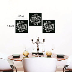 SYGA Black Set of 3 Acrylic Leaf Design Wall Decorative Frames