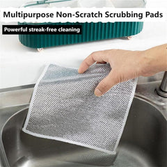 MOMISY Non-Scratch Dishcloth, Multipurpose Dishwashing Rags for Wet and Dry, Easy Rinsing, Reusable, Cleaning Cloth for Kitchen, Sinks-Double Layer (12)