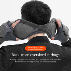 SYGA Winter Men's Trendy Warm Earmuffs Thickened Plush Back-Worn Earmuffs Winter Cold-Proof(Grey)
