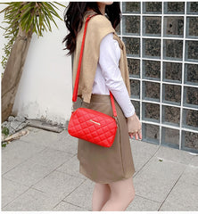 SYGA ladies Bag Christmas White Shoulder Bag Rhombus Crossbody Bag Fashionable Bag For Women