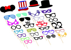 Syga Party Photo Booth Props - Set of 76