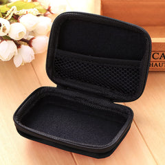 SYGA Headphone Storage Bag Mobile Phone Data Cable Charger Storage Box Headphone Bag Digital Storage(Black)