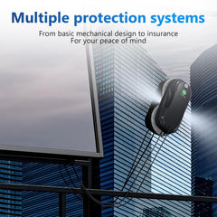 Bequest W5 Window Cleaning Robot, Dual Direction Auto-Spray Smart Window Cleaner with Triple Safety System, Smart Navigation, Remote Control, for All Smooth Surfaces, with 10 Rags, Black.