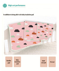 Syga Waterproof Dry Sheet, Washable Reusable Bed Protector (Pink Cloud, 80x110 cm)