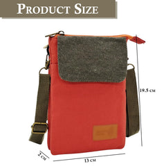 MOMISY Small Crossbody Mobile Sling Bag for Women |Stylish Phone Pouch with Detachable & Adjustable Strap |Mobile Purse|Versatile Cell Phone Pouch for Girls | Ideal Gift For Woman (Orange)