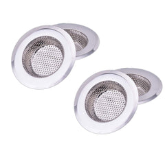 SYGA 4 pieces heavy duty Large Rust free Stainless Steel Kitchen Sink Strainer Plug, Filter Stopper Mesh Jali Long Hair Food Blockages Cleaning Tool for Bathroom Kitchen Sink, 11.3 cm (Suitable for drain diameter 7.3cm to 9.0cm)