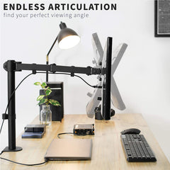 Jin Office Single Monitor Stand | 10 kg Weight Capacity Supports Upto 32 inches Screen| Laptop Monitors Arm | Single Monitor Desk Mount | Height Adjustable Stand (Black)