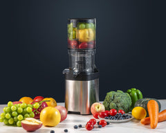 Russell Hobbs RJE180V 180W Cold Press Whole Slow Juicer | Copper Motor, Ultra-Wide Feed Chute | 500ml Jug & Pulp Containers | Reverse Function & Drip-Free Smart Cap | Quiet Operation | 2-Year Warranty