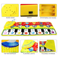 Syga Plastic Learn Singing Gym Carpet Touch Piano Keyboard Play Mat for Kids