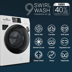 IFB 6 Kg 5 Star, DeepClean® Technology, AI Powered, Fully Automatic Front Load Washing Machine (DIVA GXN 6010 CMS, PowerSteam®, 9 Swirl, Steam Refresh, Inbuilt Heater, Eco Inverter, Grey)
