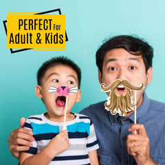 SYGA Funny Kids Party Photo Booth Props Craft Item, Multi Color (Set of 26)