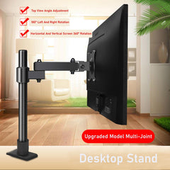 SYGA Monitor Stand Arm Desk Mount Fully Height Adjustable Bracket with C-Clamp & Gronment 180� Tilt Rotation Supports 14 to 27 Inch Monitors and TV - A003 60CM