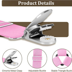 MOMISY Bed Sheet Holder Straps | Adjustable Bed Sheets Fastener and 3 Way Mattress Cover Holder Fasteners | The Triangle Bedding Keeper with Heavy Duty Grippers Clips Black Triangle (4pc/Set) (Pink)
