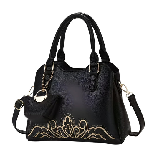 SYGA 2 Piece Women's Western-Style Embroidered Handbags With mini pouch, Shoulder & Messenger Bag for Daily Use